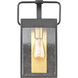 Knowlton 1 Light 14 inch Matte Black with Brushed Brass Outdoor Sconce
