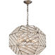 Constructs 8 Light 20 inch Weathered Zinc Chandelier Ceiling Light in Incandescent
