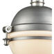 Riley 1 Light 10 inch Weathered Zinc with Polished Nickel Mini Pendant Ceiling Light