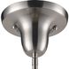 Schoolhouse 1 Light 8 inch Satin Nickel with White Mini Pendant Ceiling Light in Incandescent
