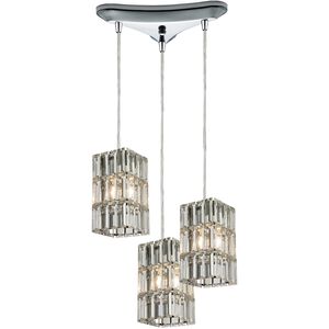 Cynthia 3 Light 10 inch Polished Chrome Mini Pendant Ceiling Light