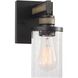 Beaufort 1 Light 7 inch Anvil Iron with Distressed Antiqued Gray Vanity Light Wall Light