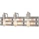 Brigantine 3 Light 23 inch Satin Nickel with Weathered Driftwood Vanity Light Wall Light