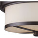 Flushmounts 2 Light 13 inch Oil Rubbed Bronze Flush Mount Ceiling Light in Incandescent
