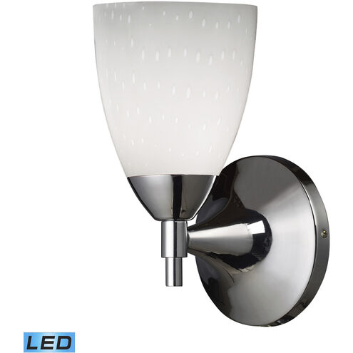 Celina LED 5.5 inch Polished Chrome Sconce Wall Light in Simply White Glass