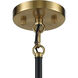Blakeslee 8 Light 33 inch Matte Black with Satin Brass Chandelier Ceiling Light