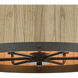 Wooden Barrel 6 Light 25 inch Oil Rubbed Bronze with Natural Chandelier Ceiling Light