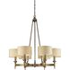 Pembroke 6 Light 31 inch Antique Brass Chandelier Ceiling Light