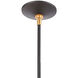 Modley 1 Light 7 inch Matte Black with Brushed Brass Mini Pendant Ceiling Light