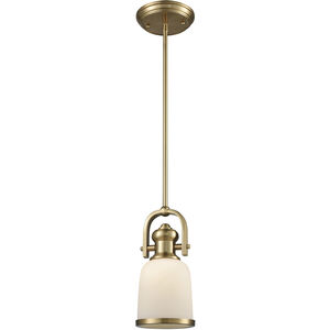 Brooksdale 1 Light 5 inch Satin Brass Mini Pendant Ceiling Light in Recessed Adapter Kit