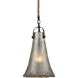Hand Formed Glass 1 Light 8 inch Oil Rubbed Bronze Mini Pendant Ceiling Light