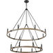 Transitions 16 Light 56 inch Oil Rubbed Bronze with Aspen Chandelier Ceiling Light