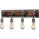 Jonas 4 Light 26 inch Multi Tone Weathered Vanity Light Wall Light