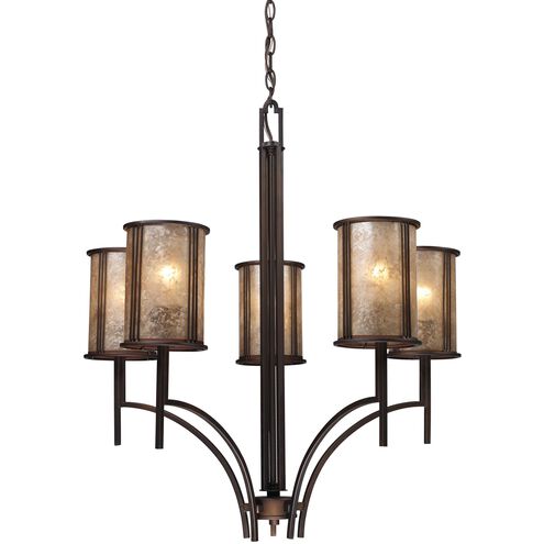 Barringer 5 Light 29 inch Aged Bronze Chandelier Ceiling Light