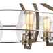 Bixler 6 Light 27 inch Light Wood with Satin Nickel Chandelier Ceiling Light