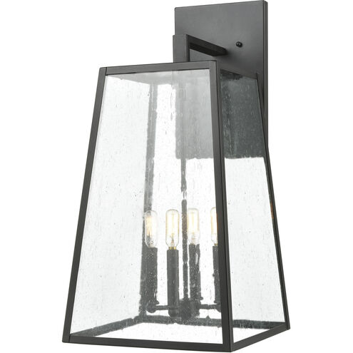 Meditterano 4 Light 27 inch Matte Black Outdoor Sconce