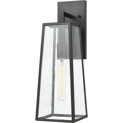 Meditterano 1 Light 18 inch Matte Black Outdoor Sconce