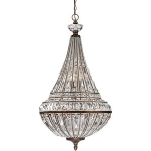 Empire 9 Light 23 inch Mocha Chandelier Ceiling Light