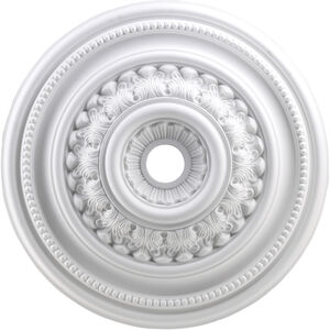 English Study White Medallion