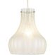 Coastal Scallop 1 Light 8 inch Satin Nickel Mini Pendant Ceiling Light