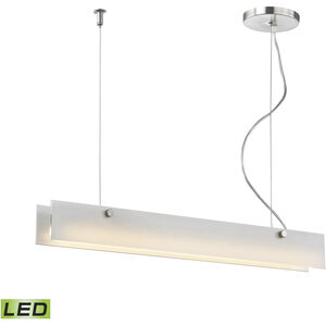 Iris LED 24 inch Aluminum Linear Chandelier Ceiling Light
