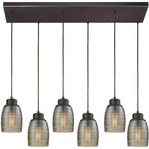 Muncie 6 Light 30 inch Oil Rubbed Bronze Mini Pendant Ceiling Light