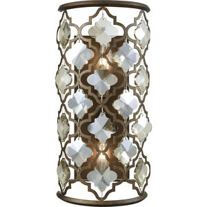 Armand 2 Light 8 inch Weathered Bronze Sconce Wall Light