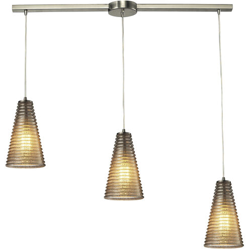 Ribbed Glass Linear Mini Pendant Ceiling Light