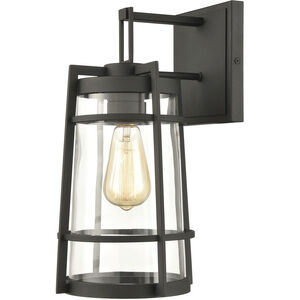 Crofton 1 Light 15 inch Charcoal Outdoor Sconce