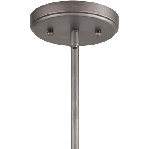 Calabria 1 Light 9 inch Weathered Zinc with Polished Nickel Mini Pendant Ceiling Light