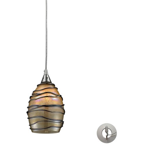 Vines 1 Light 5 inch Satin Nickel Mini Pendant Ceiling Light
