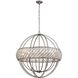 Bradington 8 Light 32 inch Weathered Zinc Chandelier Ceiling Light