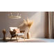 Abaca 6 Light 27 inch Satin Brass with Natural Abaca Chandelier Ceiling Light