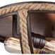 Natural Rope 2 Light 13 inch Oil Rubbed Bronze Flush Mount Ceiling Light