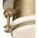 Riley 1 Light 10 inch Satin Brass Flush Mount Ceiling Light