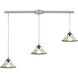 Refraction LED 36 inch Polished Chrome Multi Pendant Ceiling Light in Etched Clear, Configurable