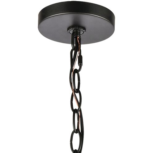 Glendon 9 Light 31 inch Matte Black with Burnished Brass Chandelier Ceiling Light