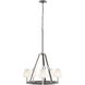 Armstrong Grove 5 Light 25 inch Espresso with Satin Nickel Chandelier Ceiling Light
