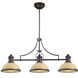 Chadwick Linear Chandelier Ceiling Light in Incandescent