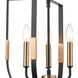 Heathrow 3 Light 14 inch Matte Black with Satin Brass Pendant Ceiling Light