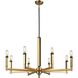 Mandeville 8 Light 31 inch Oil Rubbed Bronze with Satin Brass Chandelier Ceiling Light