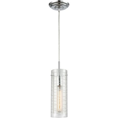 Swirl 1 Light 5 inch Polished Chrome Mini Pendant Ceiling Light