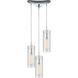 Swirl 3 Light 12 inch Polished Chrome Mini Pendant Ceiling Light
