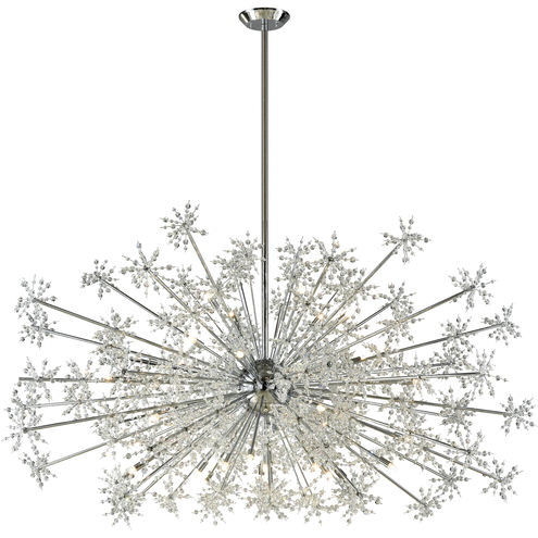 Snowburst 30 Light 72 inch Polished Chrome Chandelier Ceiling Light