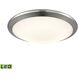 Clancy LED 12 inch Chrome with White Flush Mount Ceiling Light