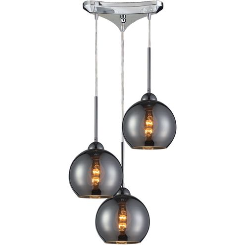 Cassandra 3 Light 10 inch Polished Chrome Mini Pendant Ceiling Light