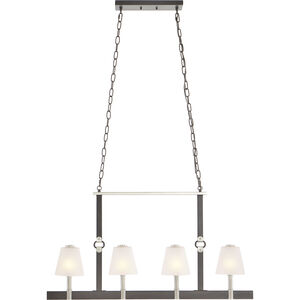 Armstrong Grove 4 Light 36 inch Espresso with Satin Nickel Linear Chandelier Ceiling Light