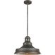 Carbondale 1 Light 15 inch Slate Mist with Satin Nickel Pendant Ceiling Light