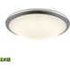 Clancy LED 15 inch Chrome with White Flush Mount Ceiling Light