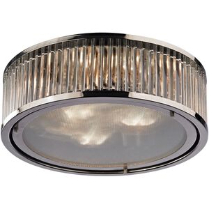 Linden Manor 3 Light 16 inch Polished Nickel Flush Mount Ceiling Light